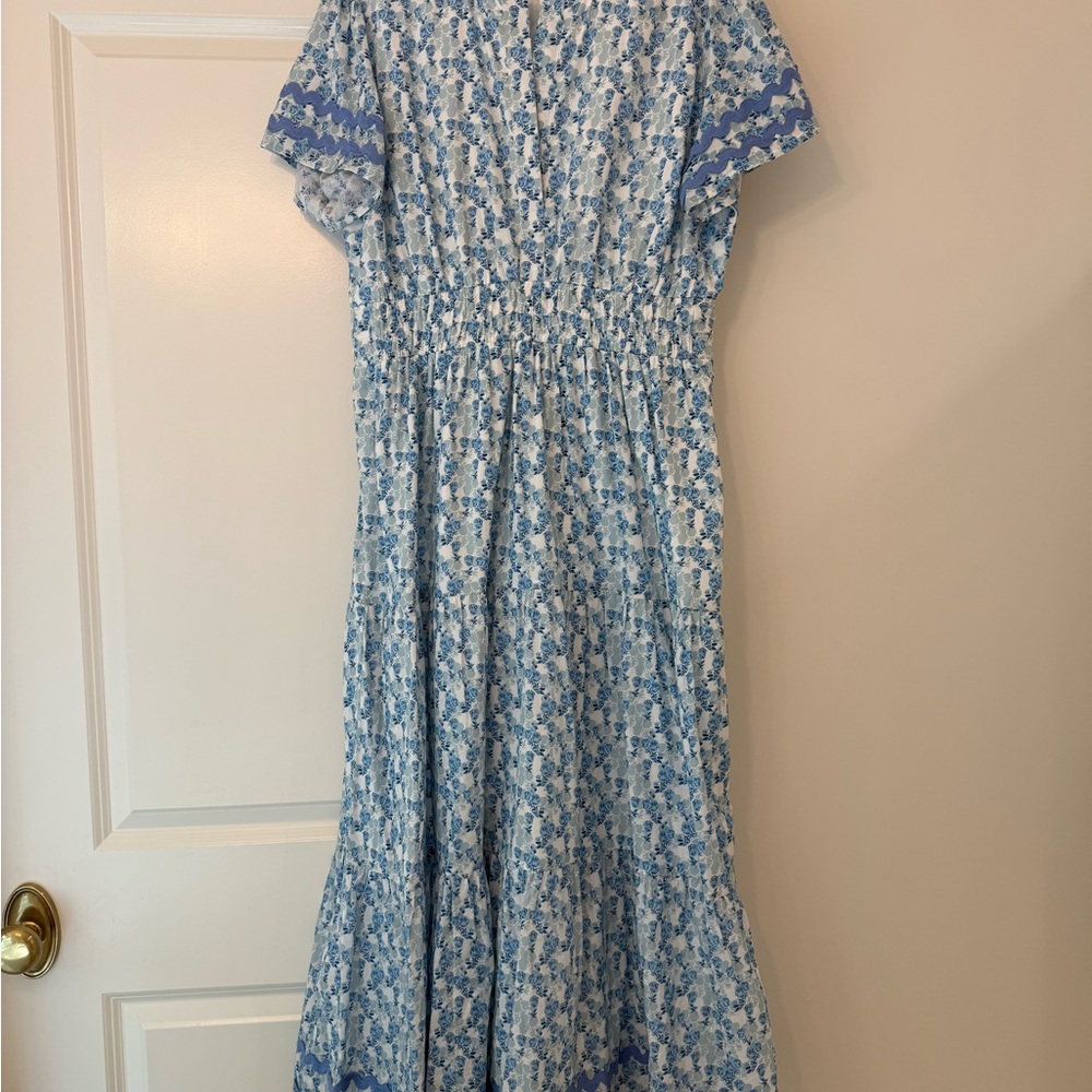 Sail to Sable Blue Flutter Sleeve Sundress